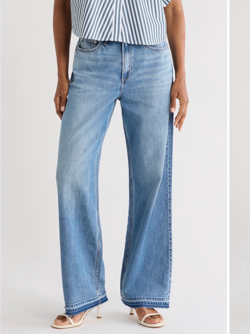 NWT Rag & Bone Featherweight Logan Release Hem Wide Leg Size 23 women’s